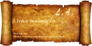 Linka Annamária névjegykártya